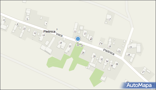 Pleśnica, Pleśnica, 22, mapa Pleśnica