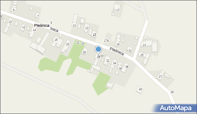 Pleśnica, Pleśnica, 28, mapa Pleśnica