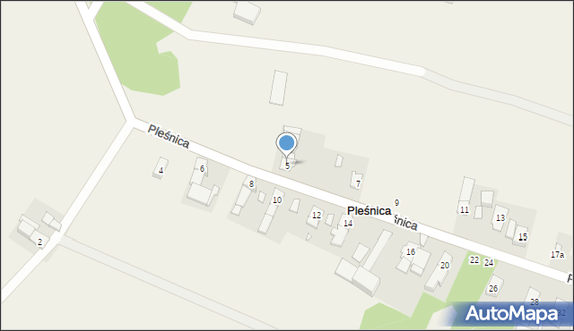 Pleśnica, Pleśnica, 5, mapa Pleśnica