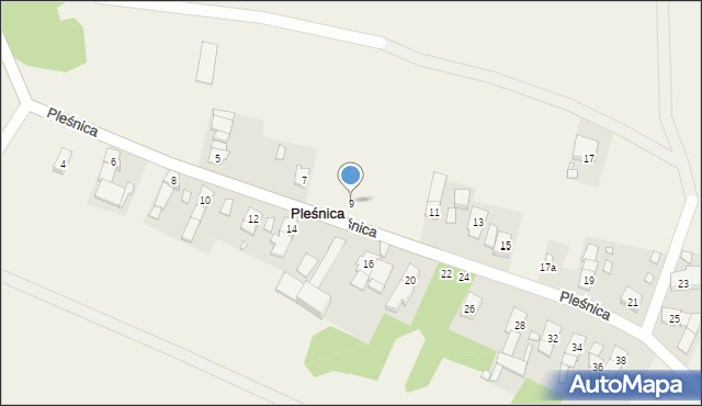 Pleśnica, Pleśnica, 9, mapa Pleśnica