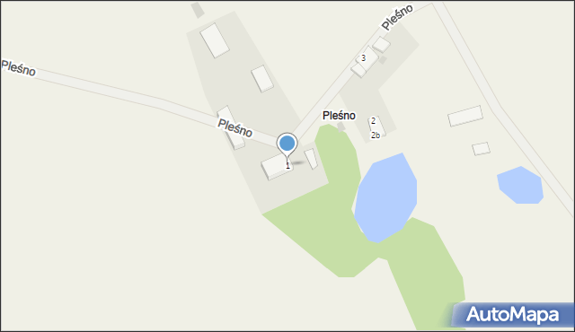 Pleśno, Pleśno, 1, mapa Pleśno