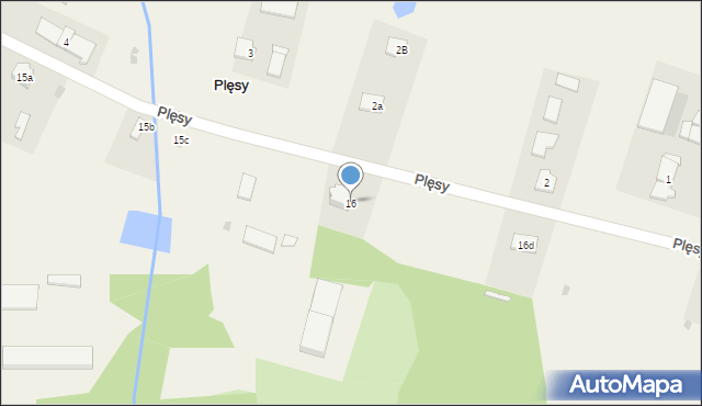 Plęsy, Plęsy, 16, mapa Plęsy