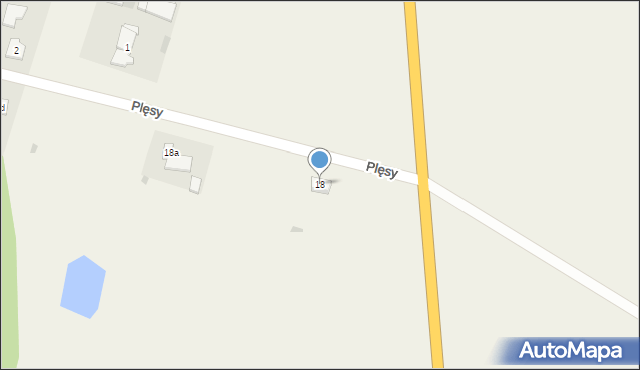 Plęsy, Plęsy, 18, mapa Plęsy