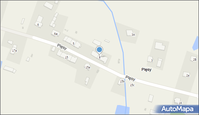 Plęsy, Plęsy, 4, mapa Plęsy