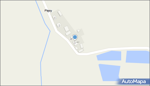 Plęsy, Plęsy, 1, mapa Plęsy