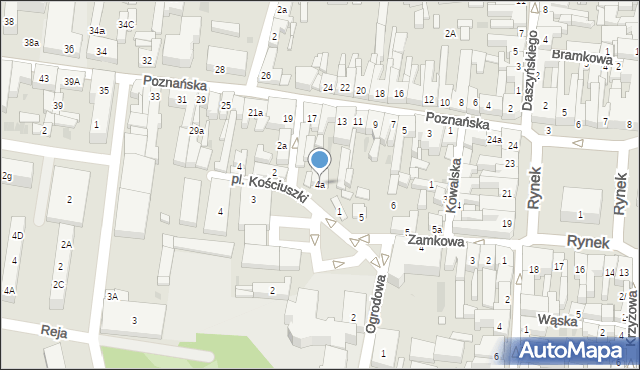 Pleszew, Plac Kościuszki Tadeusza, gen., 4a, mapa Pleszew