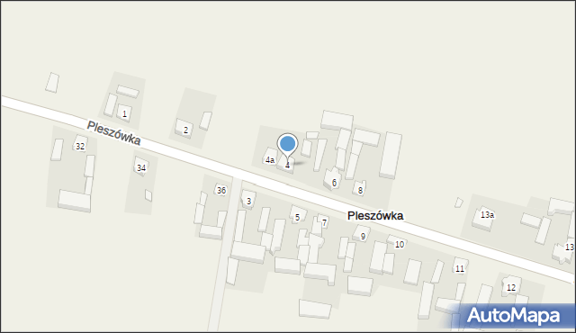 Pleszówka, Pleszówka, 4, mapa Pleszówka