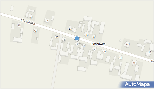 Pleszówka, Pleszówka, 5, mapa Pleszówka