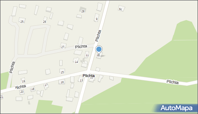 Plichta, Plichta, 10A, mapa Plichta