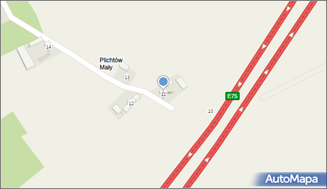 Plichtów, Plichtów, 11, mapa Plichtów