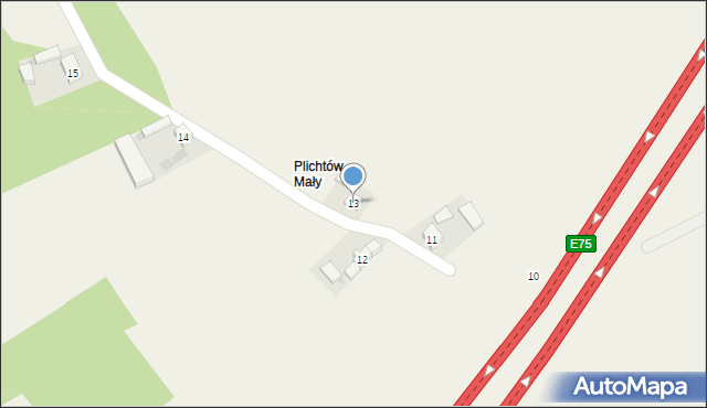 Plichtów, Plichtów, 13, mapa Plichtów