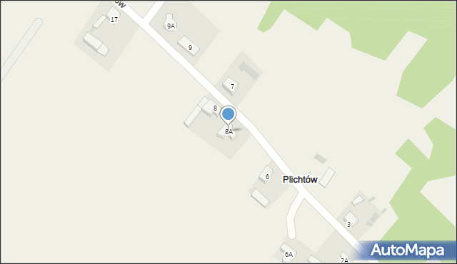 Plichtów, Plichtów, 8A, mapa Plichtów