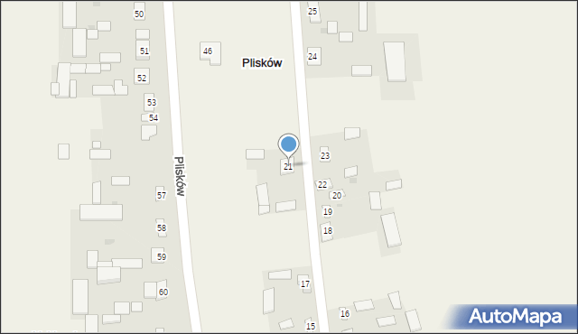 Plisków, Plisków, 21, mapa Plisków