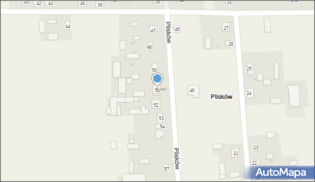 Plisków, Plisków, 51, mapa Plisków