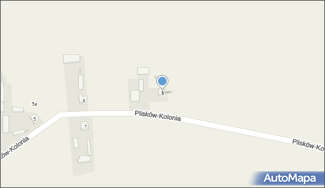 Plisków-Kolonia, Plisków-Kolonia, 8, mapa Plisków-Kolonia