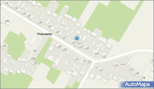 Pliskowola, Pliskowola, 120, mapa Pliskowola