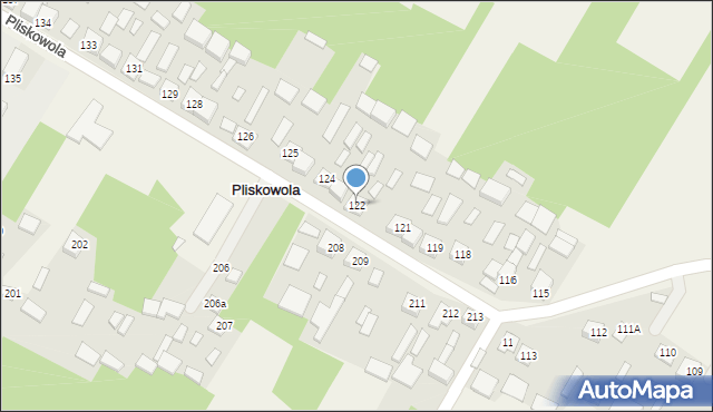 Pliskowola, Pliskowola, 122, mapa Pliskowola