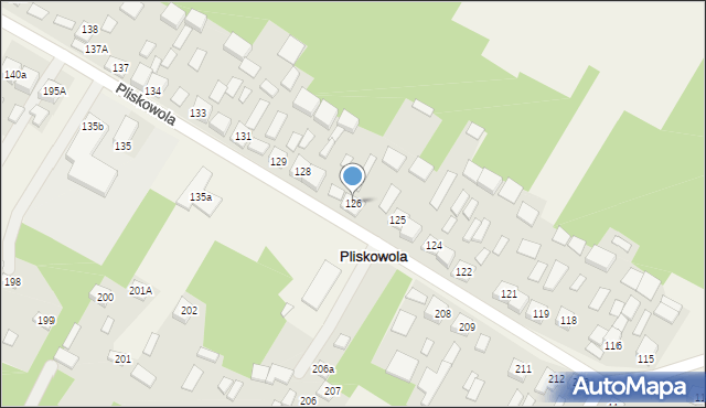 Pliskowola, Pliskowola, 126, mapa Pliskowola