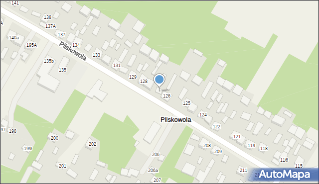 Pliskowola, Pliskowola, 127, mapa Pliskowola