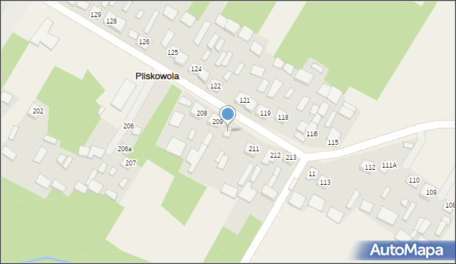 Pliskowola, Pliskowola, 210, mapa Pliskowola