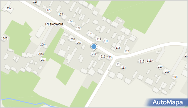 Pliskowola, Pliskowola, 211, mapa Pliskowola