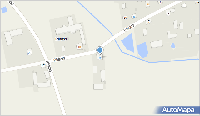 Pliszki, Pliszki, 9, mapa Pliszki