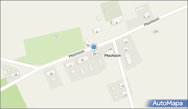 Płochocin, Płochocin, 15, mapa Płochocin