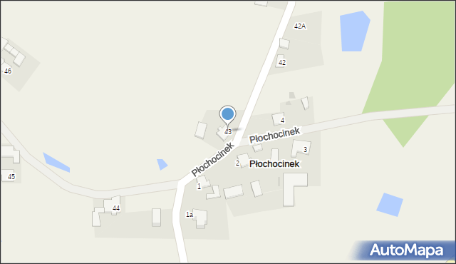 Płochocinek, Płochocinek, 43, mapa Płochocinek