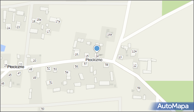 Płociczno, Płociczno, 14, mapa Płociczno