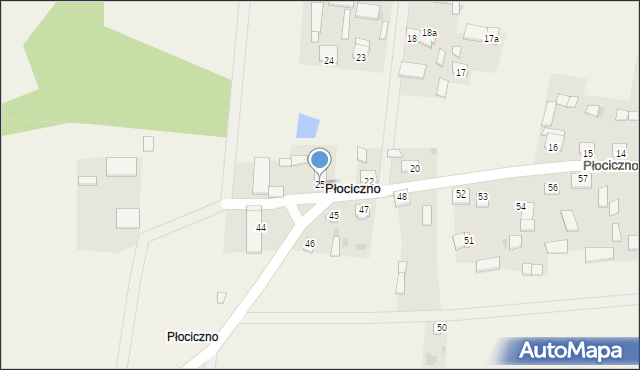 Płociczno, Płociczno, 25, mapa Płociczno