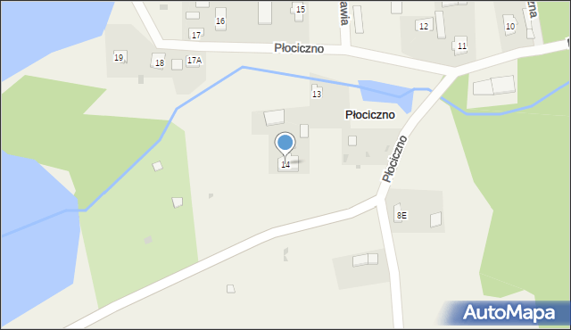 Płociczno, Płociczno, 14, mapa Płociczno