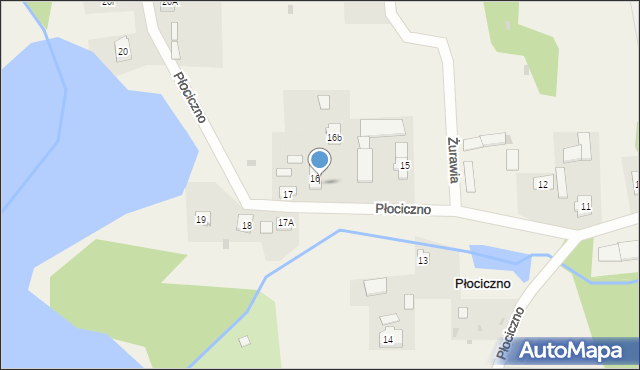 Płociczno, Płociczno, 16A, mapa Płociczno