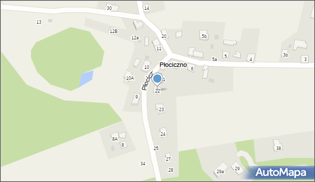 Płociczno, Płociczno, 22, mapa Płociczno