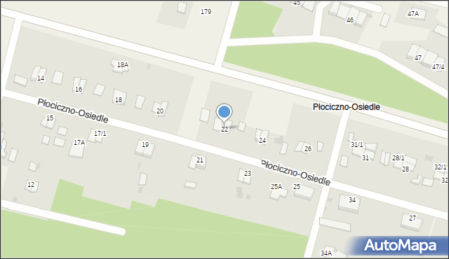 Płociczno-Osiedle, Płociczno-Osiedle, 22, mapa Płociczno-Osiedle