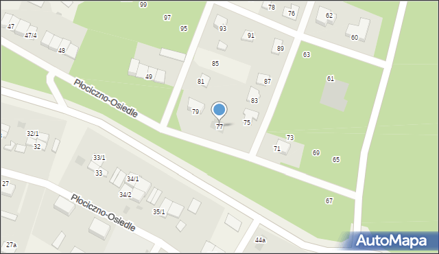 Płociczno-Osiedle, Płociczno-Osiedle, 77, mapa Płociczno-Osiedle