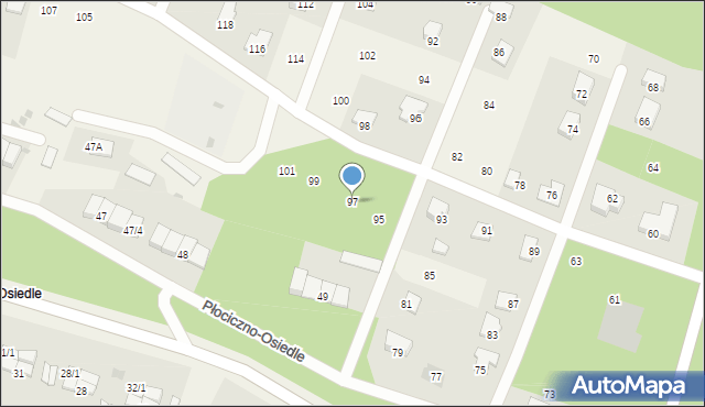 Płociczno-Osiedle, Płociczno-Osiedle, 97, mapa Płociczno-Osiedle