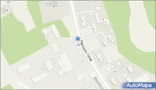 Płociczno-Tartak, Płociczno-Tartak, 13A, mapa Płociczno-Tartak