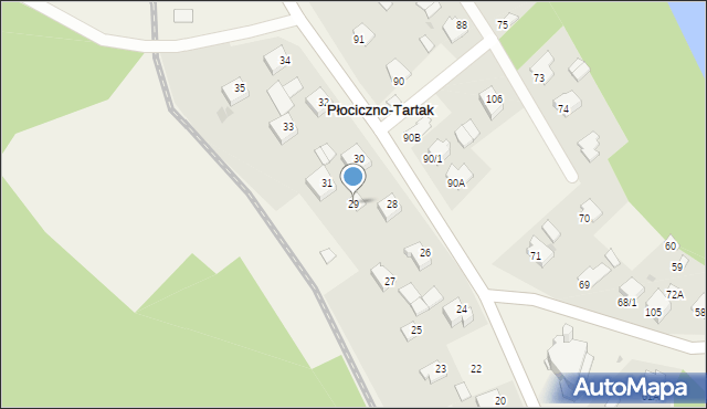 Płociczno-Tartak, Płociczno-Tartak, 29, mapa Płociczno-Tartak