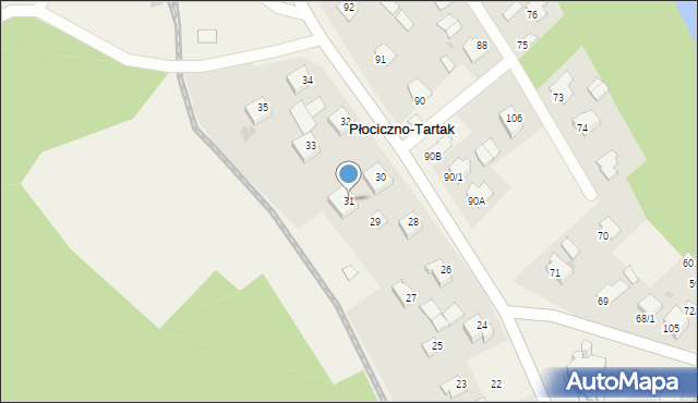 Płociczno-Tartak, Płociczno-Tartak, 31, mapa Płociczno-Tartak