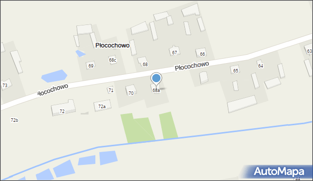 Płocochowo, Płocochowo, 68a, mapa Płocochowo