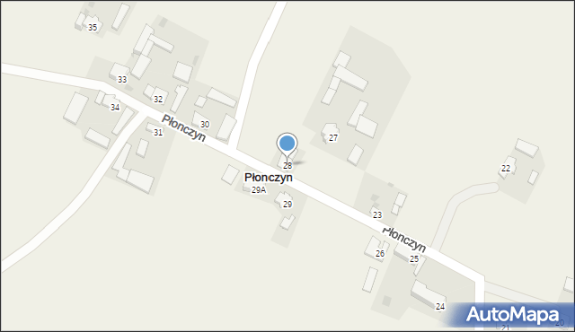 Płonczyn, Płonczyn, 28, mapa Płonczyn