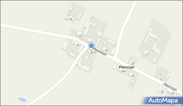 Płonczyn, Płonczyn, 31, mapa Płonczyn