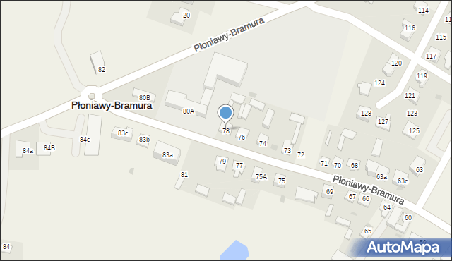 Płoniawy-Bramura, Płoniawy-Bramura, 78, mapa Płoniawy-Bramura