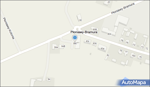 Płoniawy-Bramura, Płoniawy-Bramura, 84c, mapa Płoniawy-Bramura
