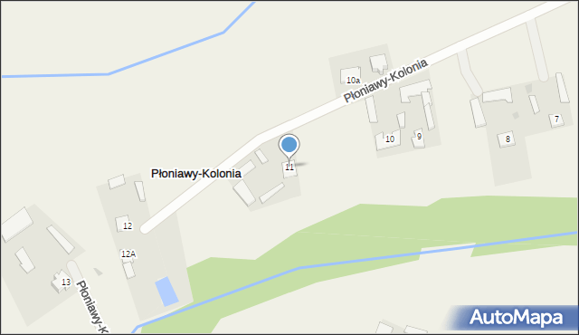 Płoniawy-Kolonia, Płoniawy-Kolonia, 11, mapa Płoniawy-Kolonia