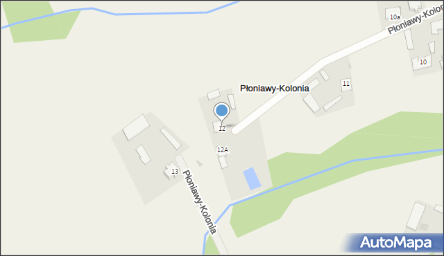 Płoniawy-Kolonia, Płoniawy-Kolonia, 12, mapa Płoniawy-Kolonia