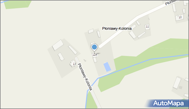 Płoniawy-Kolonia, Płoniawy-Kolonia, 12A, mapa Płoniawy-Kolonia