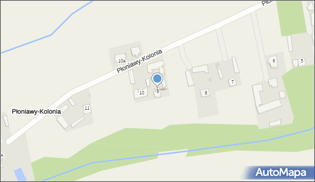 Płoniawy-Kolonia, Płoniawy-Kolonia, 9, mapa Płoniawy-Kolonia