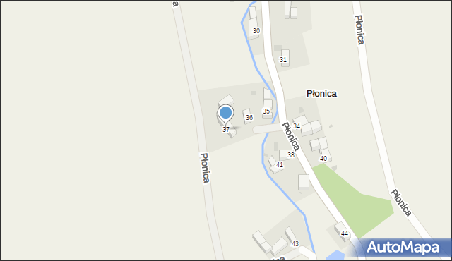 Płonica, Płonica, 37, mapa Płonica