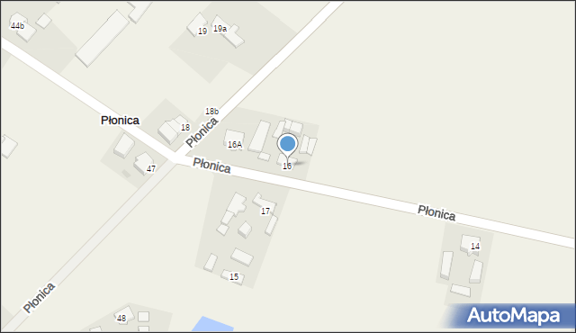 Płonica, Płonica, 16, mapa Płonica
